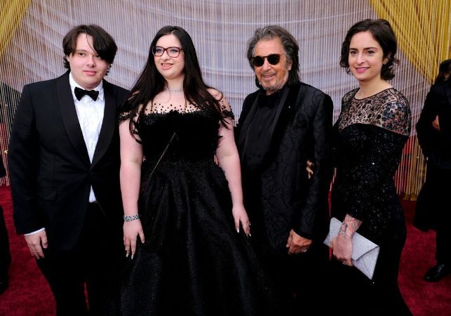 Olivia Pacino with her father, Al Pacino, brother, Anton James Pacino and half-sister, Julie Marie Pacino. 